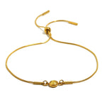 Bracelet jonc avec pierre de naissance colorée