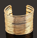 Thick Gold & Silver Bangle Bracelet for Women
