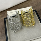 Wide Coral Bracelet Woman silver