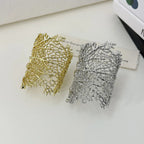 Wide Coral Bracelet Woman gold