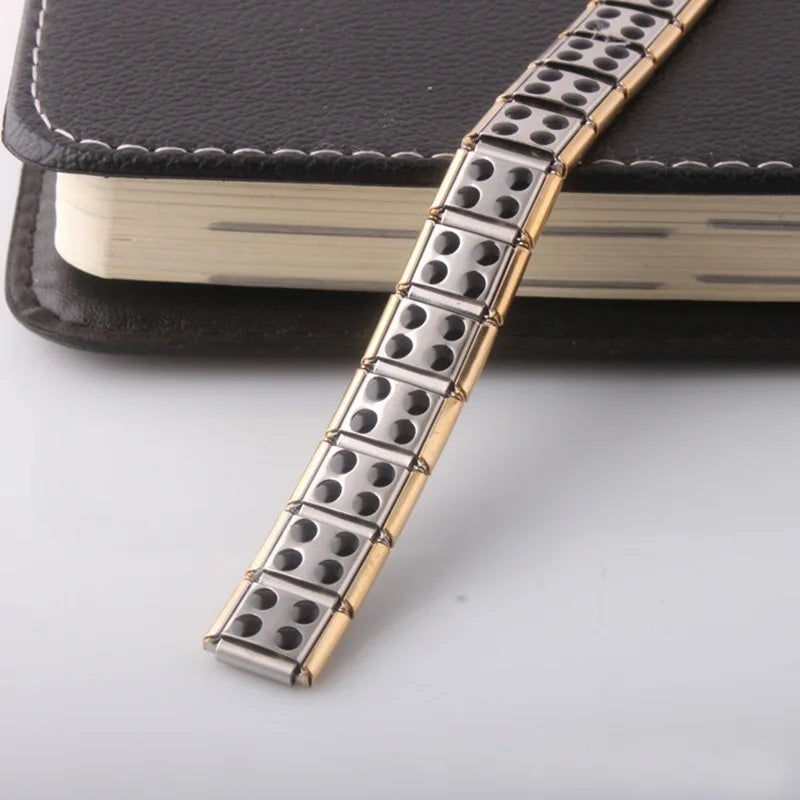 Men's Magnetic Anti-Stress Bracelet gold and silver