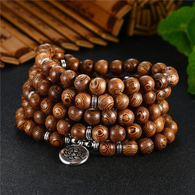 Bracelet Mala Bouddhiste 108 Perles Tibétain