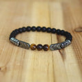 Buddhist ID Bracelet with Stones and Beads