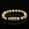 Buddhist Agate Stone ID Bracelet