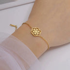 Mandala Sacred Geometry Bracelet Woman gold