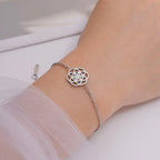Mandala Sacred Geometry Bracelet Woman silver