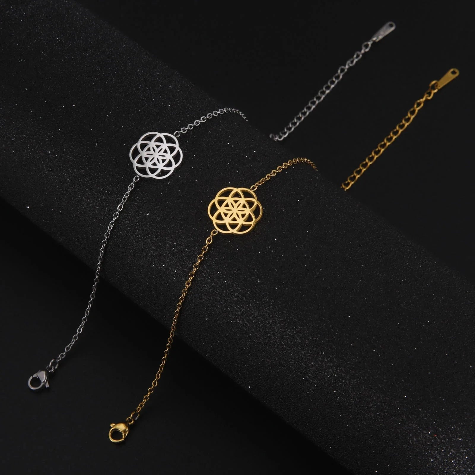 Mandala Sacred Geometry Bracelet Woman gold
