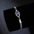 Blue Evil Eye Silver Bracelet