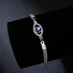 Blue Evil Eye Silver Bracelet