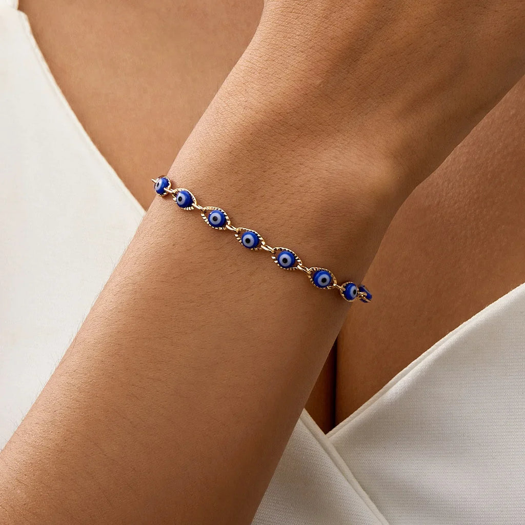 Bohemian Style Blue Evil Eye Bracelet