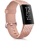 Fitbit Charge 3 & Charge 4 Watch Band pink gold glitter