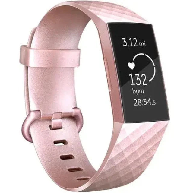 Fitbit Charge 3 & Charge 4 Watch Band pink gold
