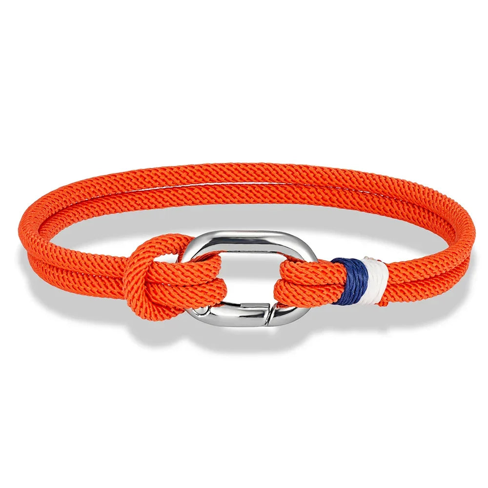 Bracelet nautique en corde tressée avec nœud pour homme ou femme