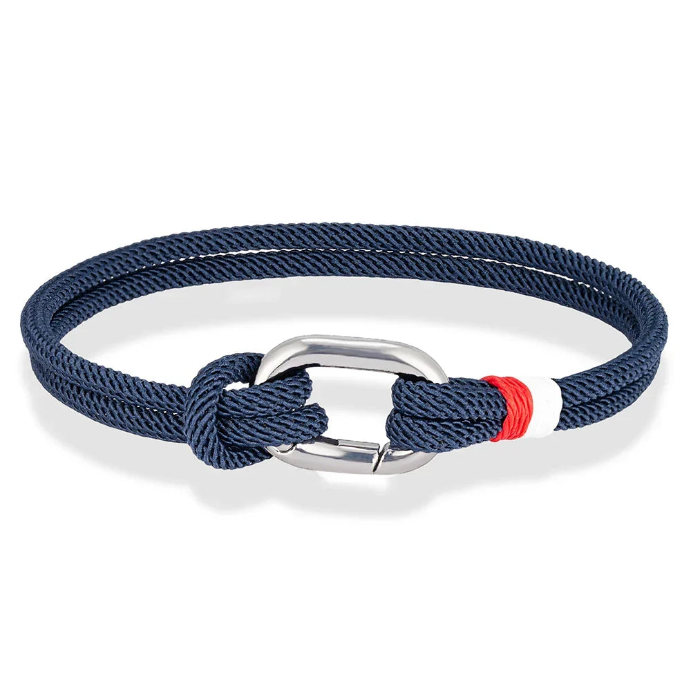 Bracelet nautique en corde tressée avec nœud pour homme ou femme