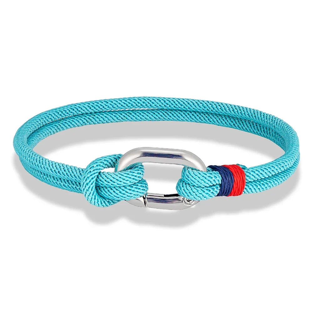 Bracelet nautique en corde tressée avec nœud pour homme ou femme