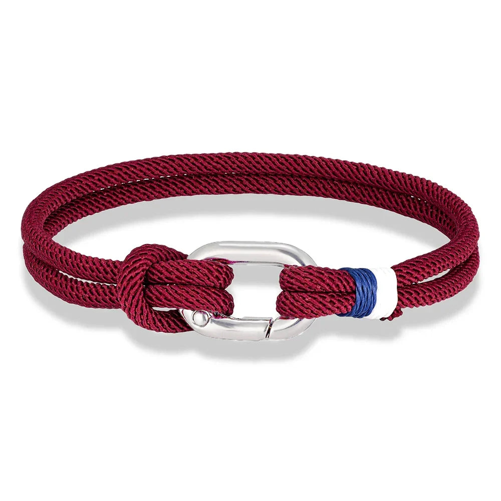 Bracelet nautique en corde tressée avec nœud pour homme ou femme