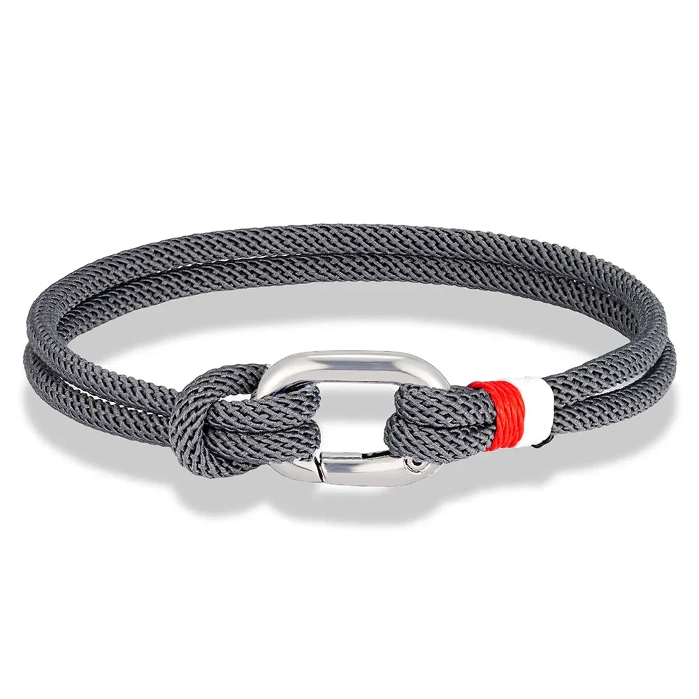 Bracelet nautique en corde tressée avec nœud pour homme ou femme
