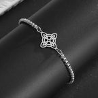 Silver Witch's Knot Bracelet