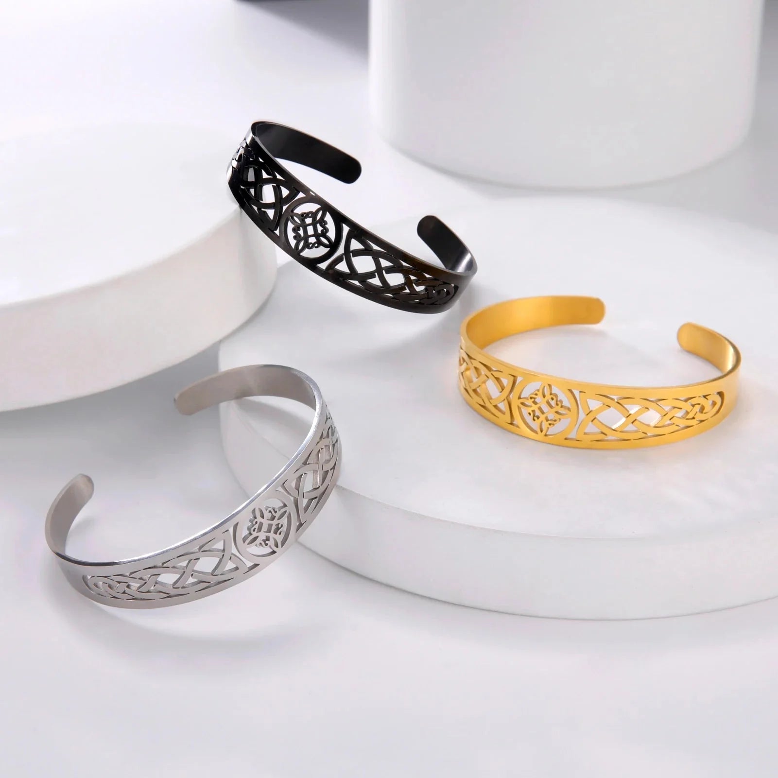 Wiccan Protection Chain Witch's Knot Bracelet black