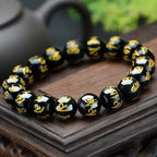 Black Buddhist Amulet Chain Bracelet
