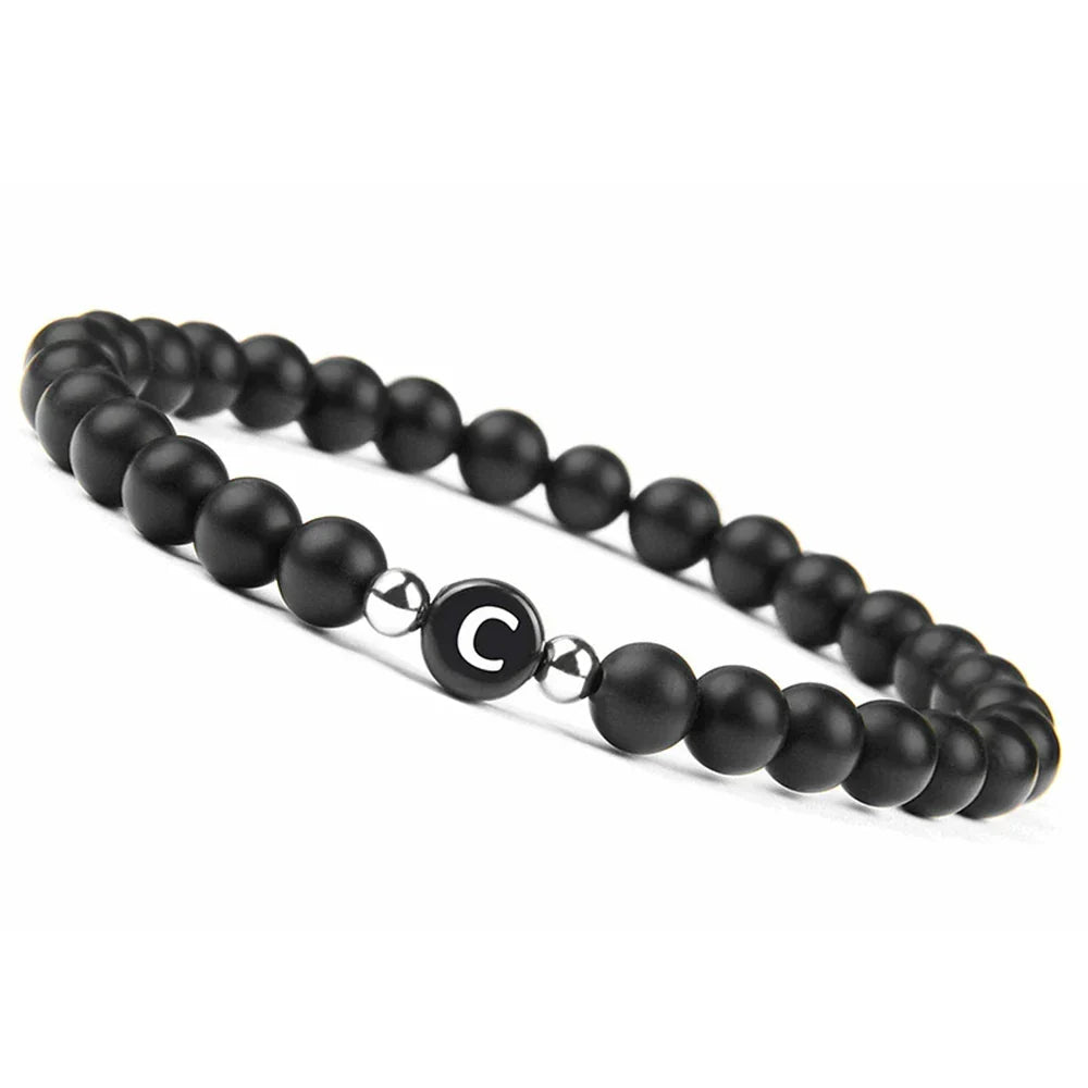 Bracelet noir initiale c