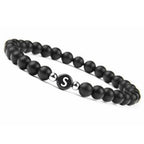 Bracelet noir initiale s