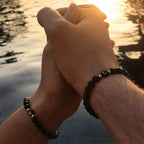Bracelet noir initiale c