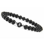 Bracelet noir initiale e