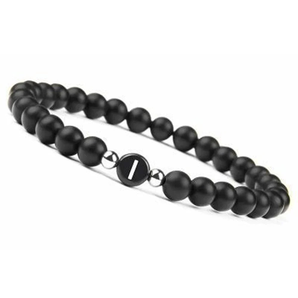 Bracelet noir initiale i