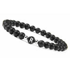 Bracelet noir initiale r