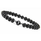 Bracelet noir initiale t