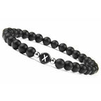 Bracelet noir initiale x