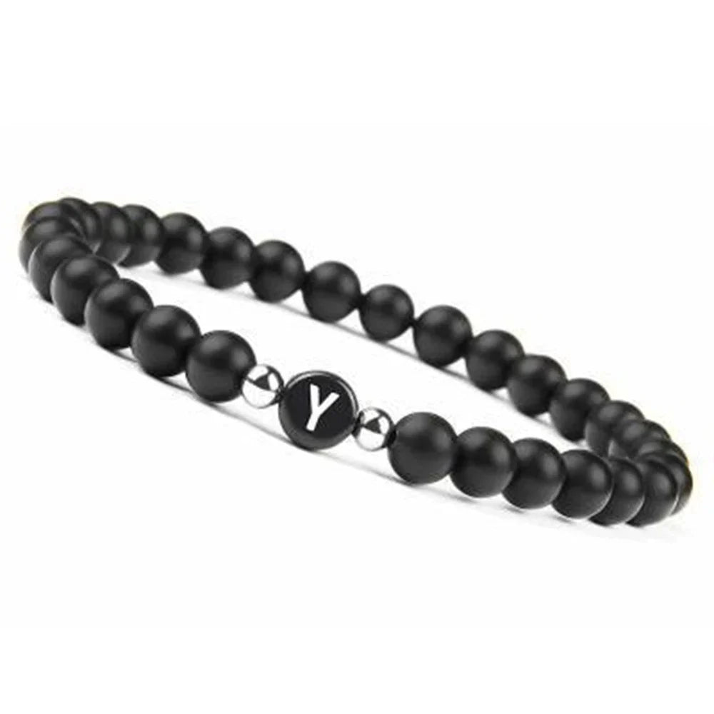 Bracelet noir initiale y