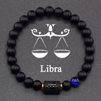 Black Bracelet Zodiac Sign Astro Black 12 Constellations Libra