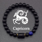 Black Bracelet Zodiac Sign Astro Black 12 Constellations Capricorn