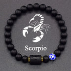 Black Bracelet Zodiac Sign Astro Black 12 Constellations Scorpio