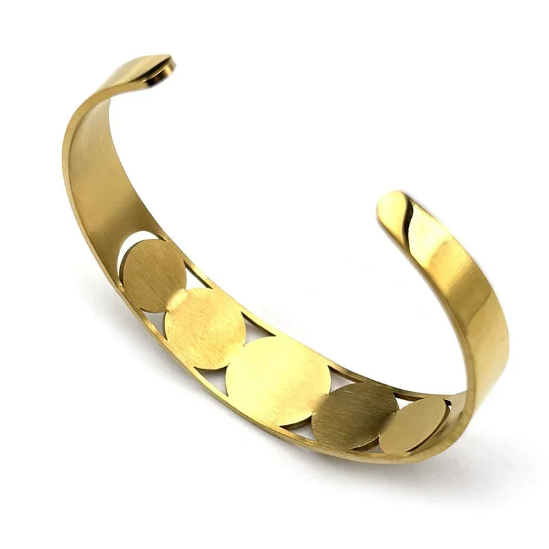 Bracelet ouvert avec lettres en hébreu juif or