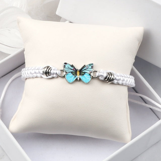 Blue White Butterfly Bracelet