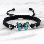 Blue Black Butterfly Bracelet