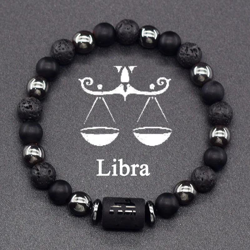 Zodiac Sign Bead Bracelet 12 Constellations