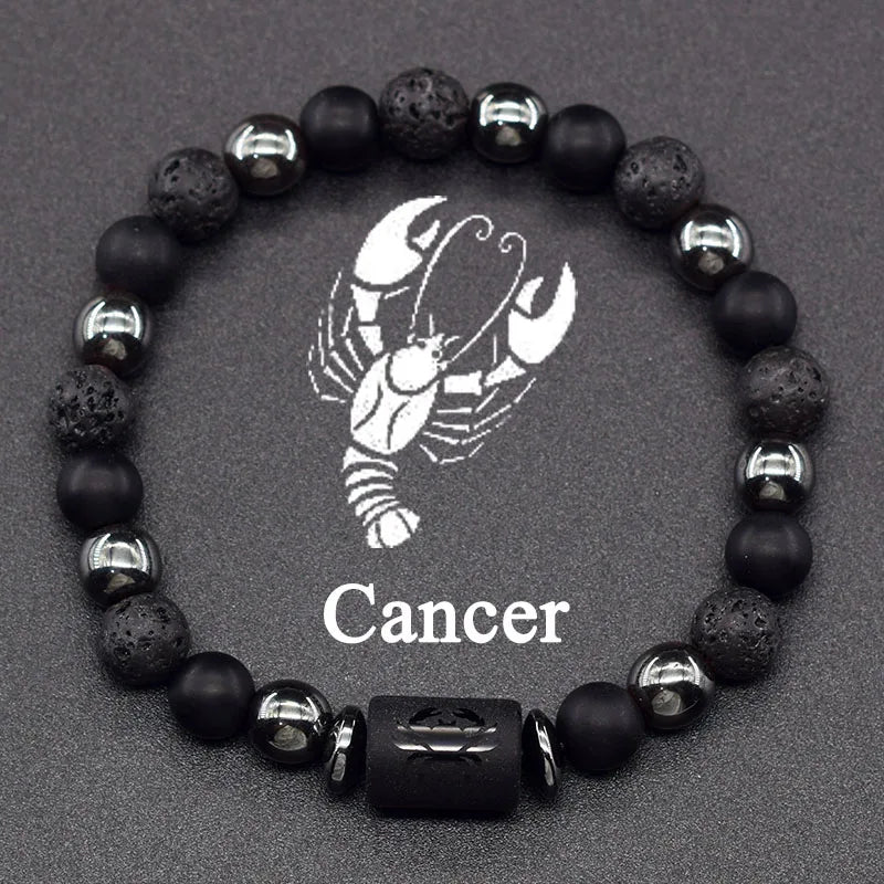 Zodiac Sign Bead Bracelet 12 Constellations Cancer