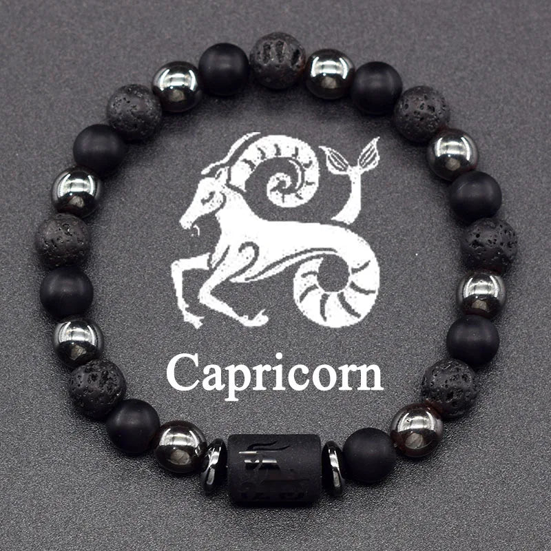 Zodiac Sign Bead Bracelet 12 Constellations Capricorn