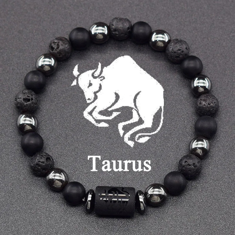 Zodiac Sign Bead Bracelet 12 Constellations Taurus