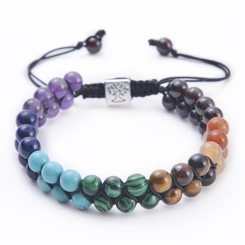 7 Chakras Stone Bracelet Tree of Life