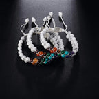 White 7 Chakra Stone Bracelet