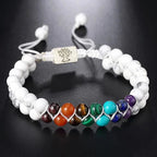 White 7 Chakra Stone Bracelet