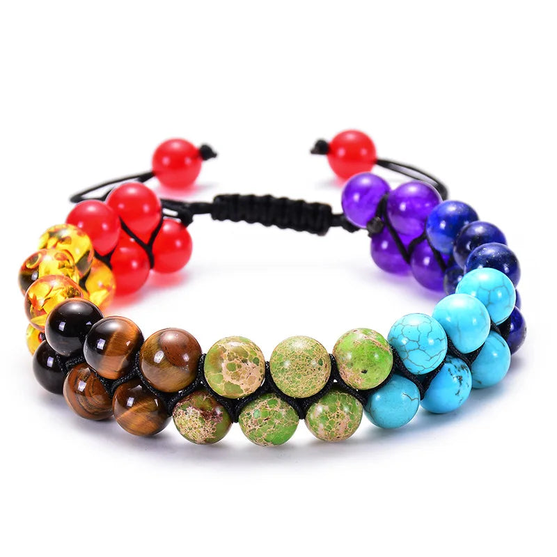 7 Chakra Stone Bracelet Cord