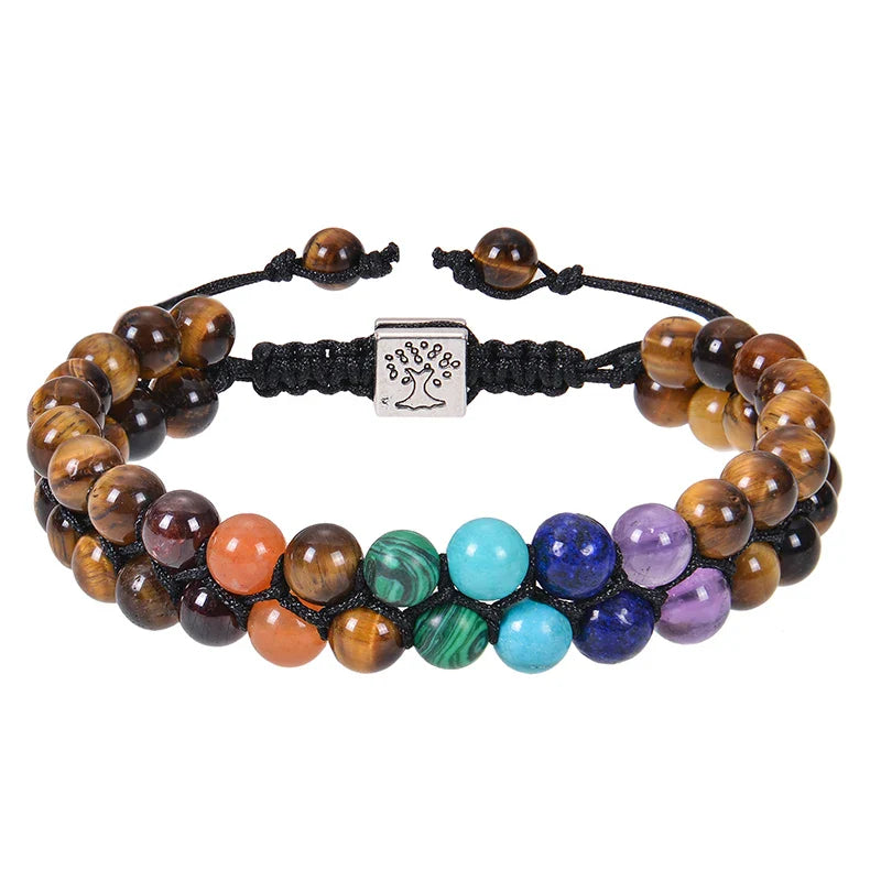 7 Chakras Stone Bracelet Tiger's Eye