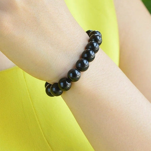 Black Stone Tourmaline Bracelet
