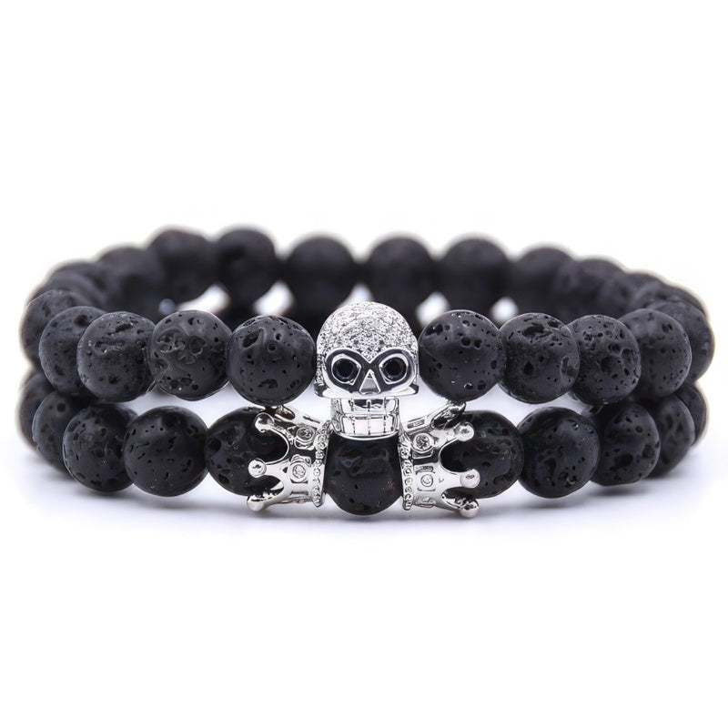 Skull Head Stone Bracelet